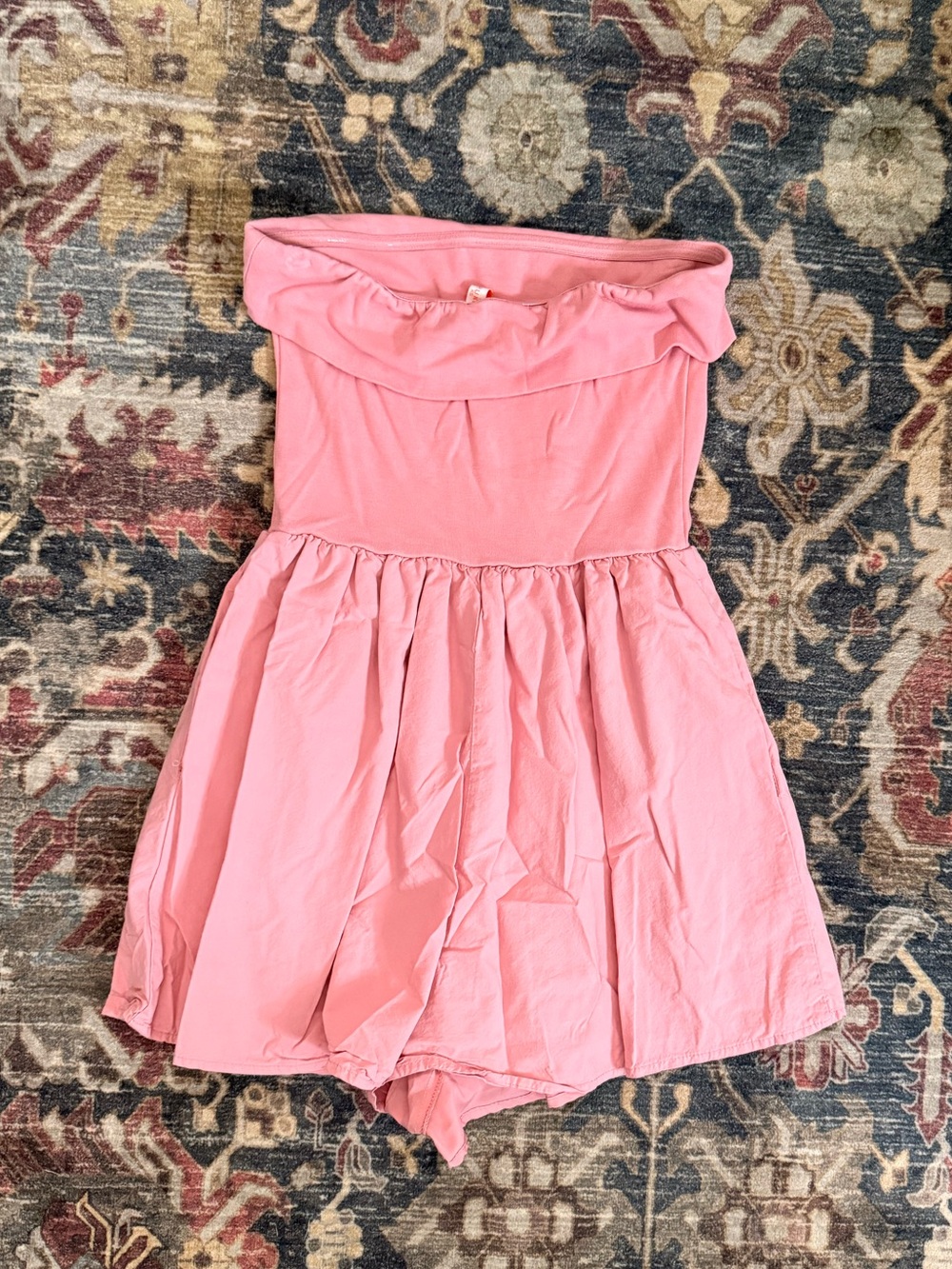 Strapless Pink Summer Romper - Picture 7 of 9